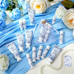 Swiffen étiquette bleue et corde, élément décoratif pour la fête.