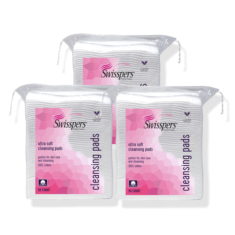 Disques Swisspers premium en coton, pour peau douce et propre