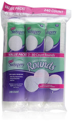 Ronds de coton Swisspers 100 % coton, douceur et absorption pour démaquillage.