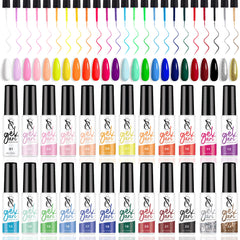 SXC kit liner avec 24 couleurs pour des nail arts variés et précis.
