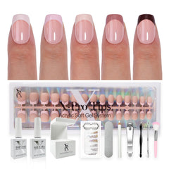 Ongles à poser SXC, teinte peau naturelle, allure discrète et durable.