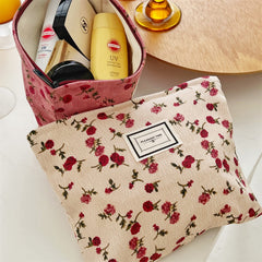SxoSyo pochette cosmétique beige, toucher doux et nettoyage facile.