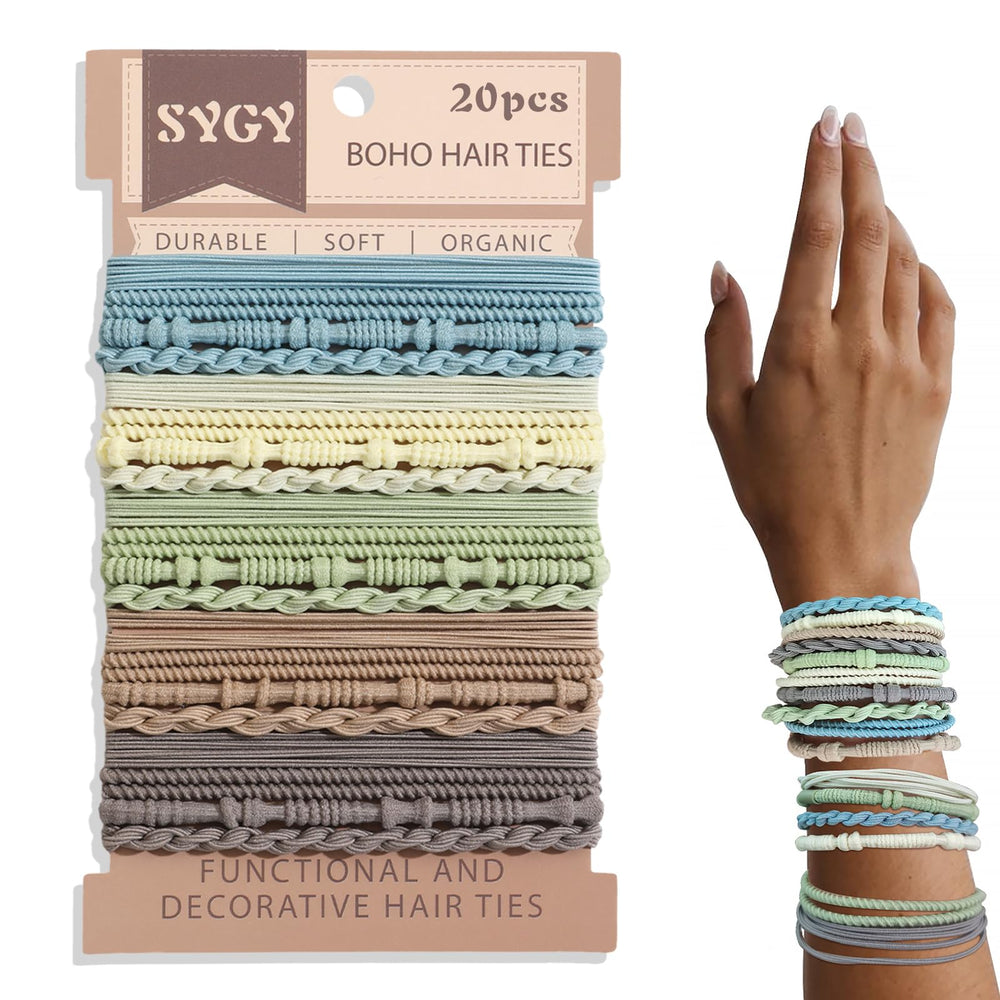 SYGY bandes cheveux boho rose pâle, maintien doux et confortable pour tous types de cheveux
