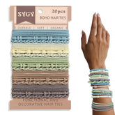 SYGY bandes cheveux boho rose pâle, maintien doux et confortable pour tous types de cheveux