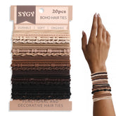 sygy coffret cadeau elastiques cheveux bohème, présente le style sans tension