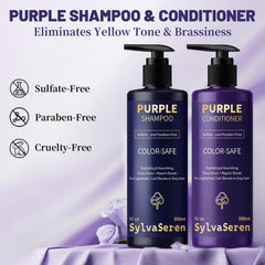 Après-shampoing violet Sylvaseren sur bouteille, apporte hydratation et brillance.