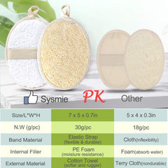 Sysmie pad loofah douceur tissu epais offre texture douce pour la peau