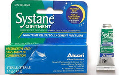 Nouveau design d'emballage Systane Nightime Ointment pour une meilleure visibilité.