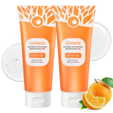 T.Chilyn gel-exfoliant-orange-face-et-corps duo-bouteilles, peau plus lisse.