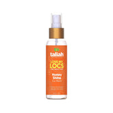 Taliah Waajid Honey Shine Loc Sheen, bouteille lumineuse pour brillance instantanée des locs.