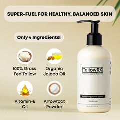 TALLOWRX creme-corps-texture-soyeuse: texture légère qui pénètre rapidement.