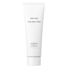 Tan-Luxe The Butter – bouteille hydratante, nourrit la peau et prépare une teinte progressive.