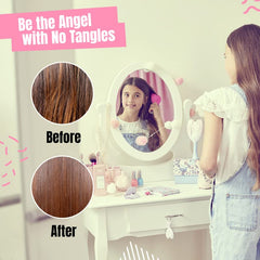 Poils souples Tangle Angel Cherub caressant le cuir chevelu des enfants.