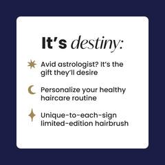 Tangle Teezer Zodiac brosse avec dessin de constellations.