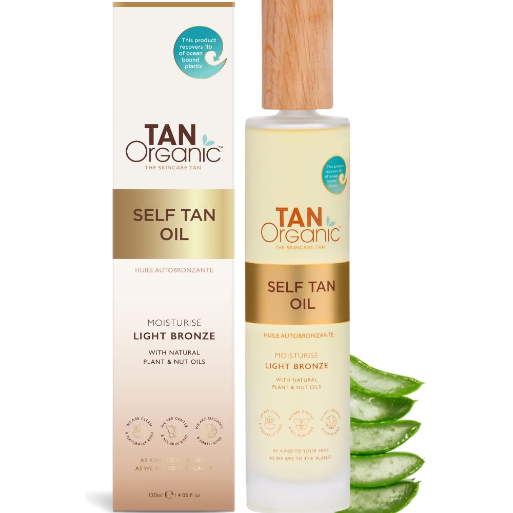 TanOrganic Huile Auto-Bronzante – bouteille 100 ml prête à l'application naturelle.