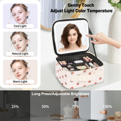 TANTO trousse maquillage miroir LED, trois températures pour lumière naturelle
