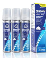 TARO Minoxidil Mousse Aérosol, application facile sur cuir chevelu.