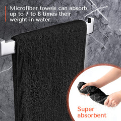 TASALON serviettes noir à séchage rapide pour une utilisation efficace en salon.