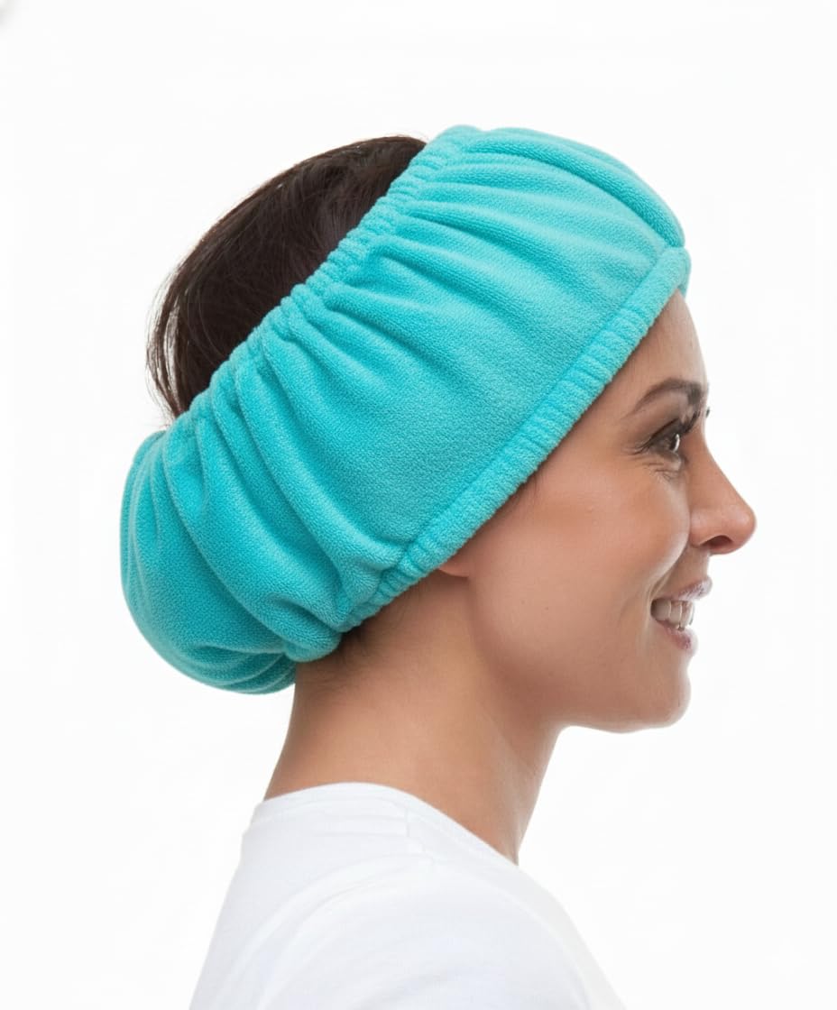 Bandeau spa TASSI réutilisable, cheveux hors du visage pour une routine visage sans distraction.