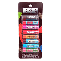 Taste Beauty Hershey 8-pack flavored lip balm tubes in bright colors for on-the-go moisture.