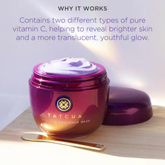 Exfoliation douce AHA fruits pour peau plus lisse par TATCHA