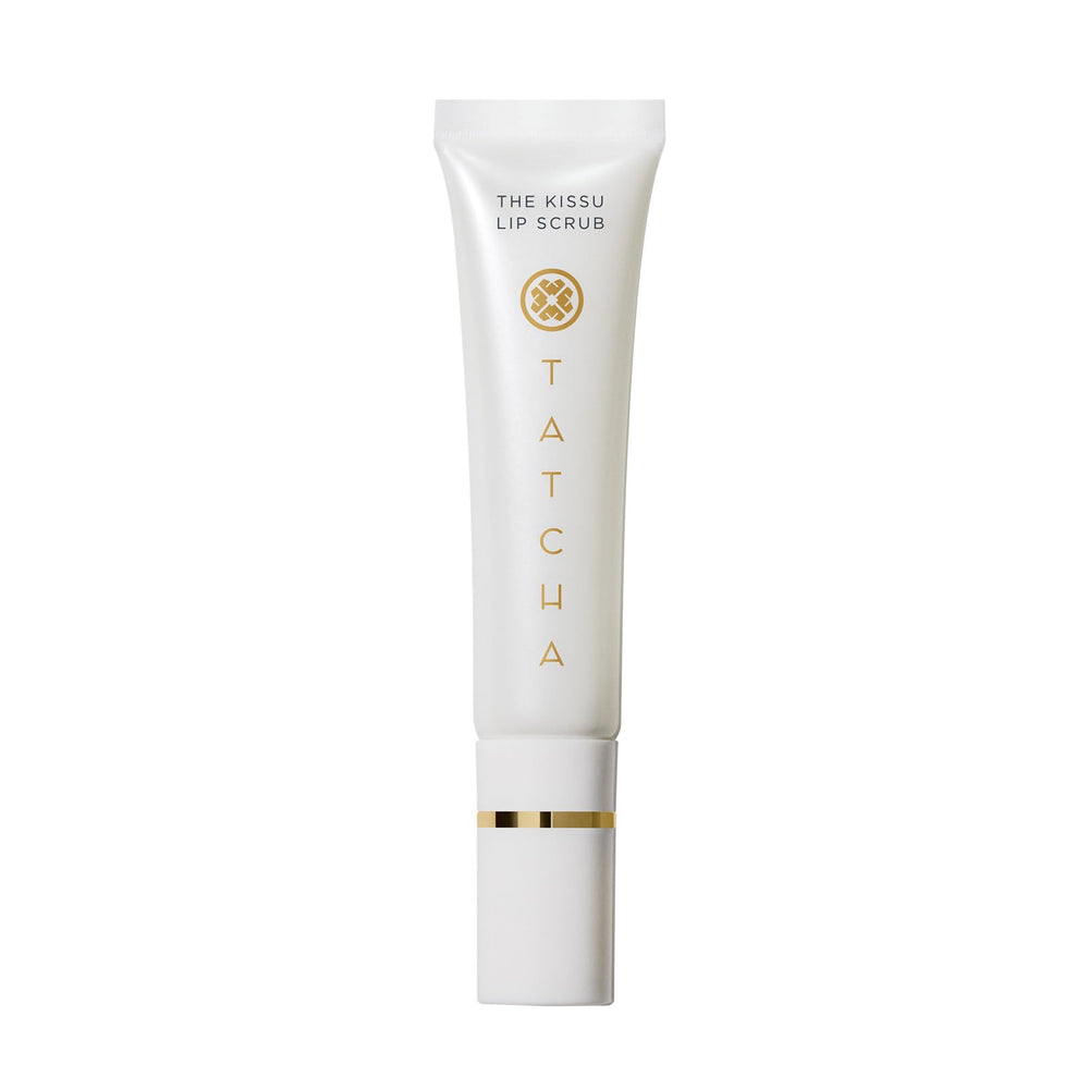 Tatcha Kissu emballage gommage lèvres, exfoliation douce.