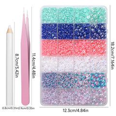 Tatiwoo perles flatback 3-8 mm pour art des ongles et crafts