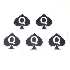 Tatouage Reine des Piques, ensemble 5 pieces, design saisissant pour festival.