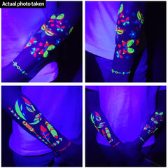 TATUWST détail tatouage fluo brillant pour look nocturne et impact visuel