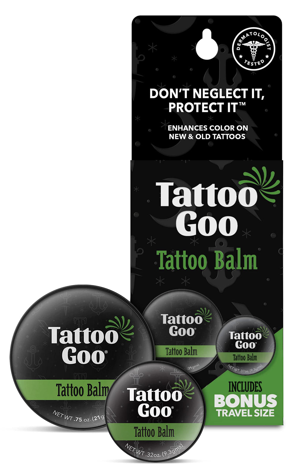 Tattoo Goo Duo baume tatouage – application pratique à domicile et hydratation