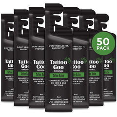 Tattoo Goo Original Balm emballage compact pratique pour soins post-tatouage.