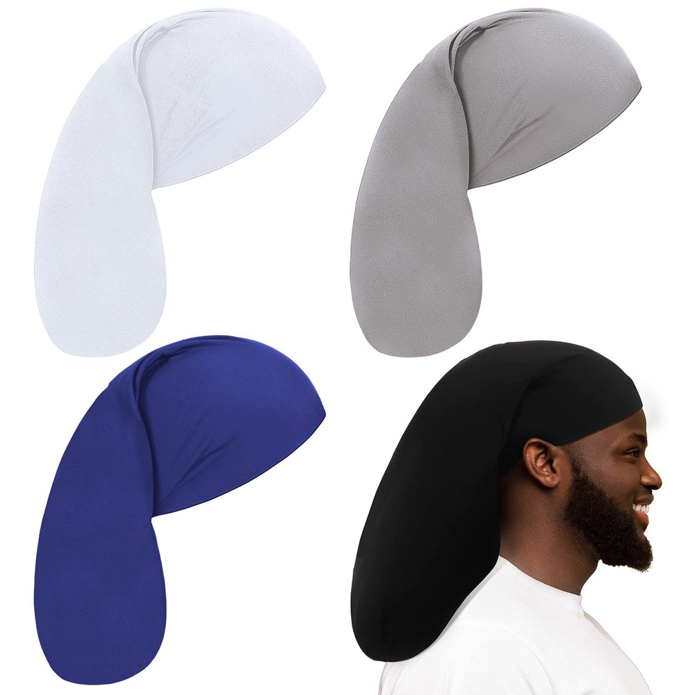 Cap Dreads Tatuo noir – ensemble 4 pièces, pratique pour dormir et protéger les cheveux.