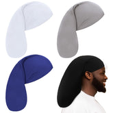 Cap Dreads Tatuo noir – ensemble 4 pièces, pratique pour dormir et protéger les cheveux.