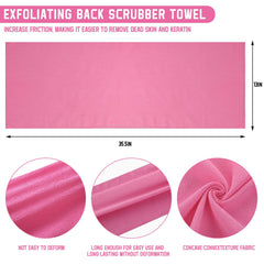 Lavettes exfoliantes Tatuo dos 90x33 cm pour nettoyage en profondeur.
