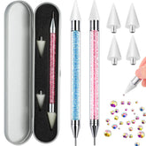 Stylo pince-pierres double-face Tatuo pour pose précise des strass.