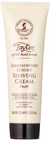 Taylor—crème de rasage santal, texture lisse idéale pour un rasage précis.