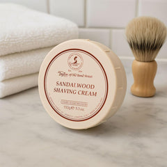 Taylor of Old Bond Street crème de rasage santal, brosse prête à appliquer
