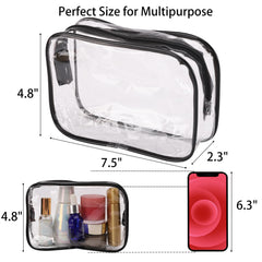 Sacs transparents Tbestmax idéaux pour maquillage et accessoires en voyage.