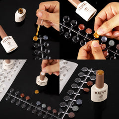 Tbestmax stickers adhésifs vernis : fixation fiable sur les flacons pour des swatches propres.