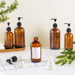 TBWIND bouteille ambré 8oz avec pompe noire pour dosage précis