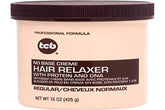 Tcb Crème Défrisante Sans Base – bouteille: cheveux lisses et faciles à démêler.