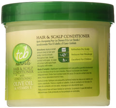 TCB Naturals Conditionneur texture crémeuse et soin du cuir chevelu sain.