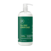 Tea Tree Lemon Sage : bouteille épaississante offrant volume léger pour cheveux fins.