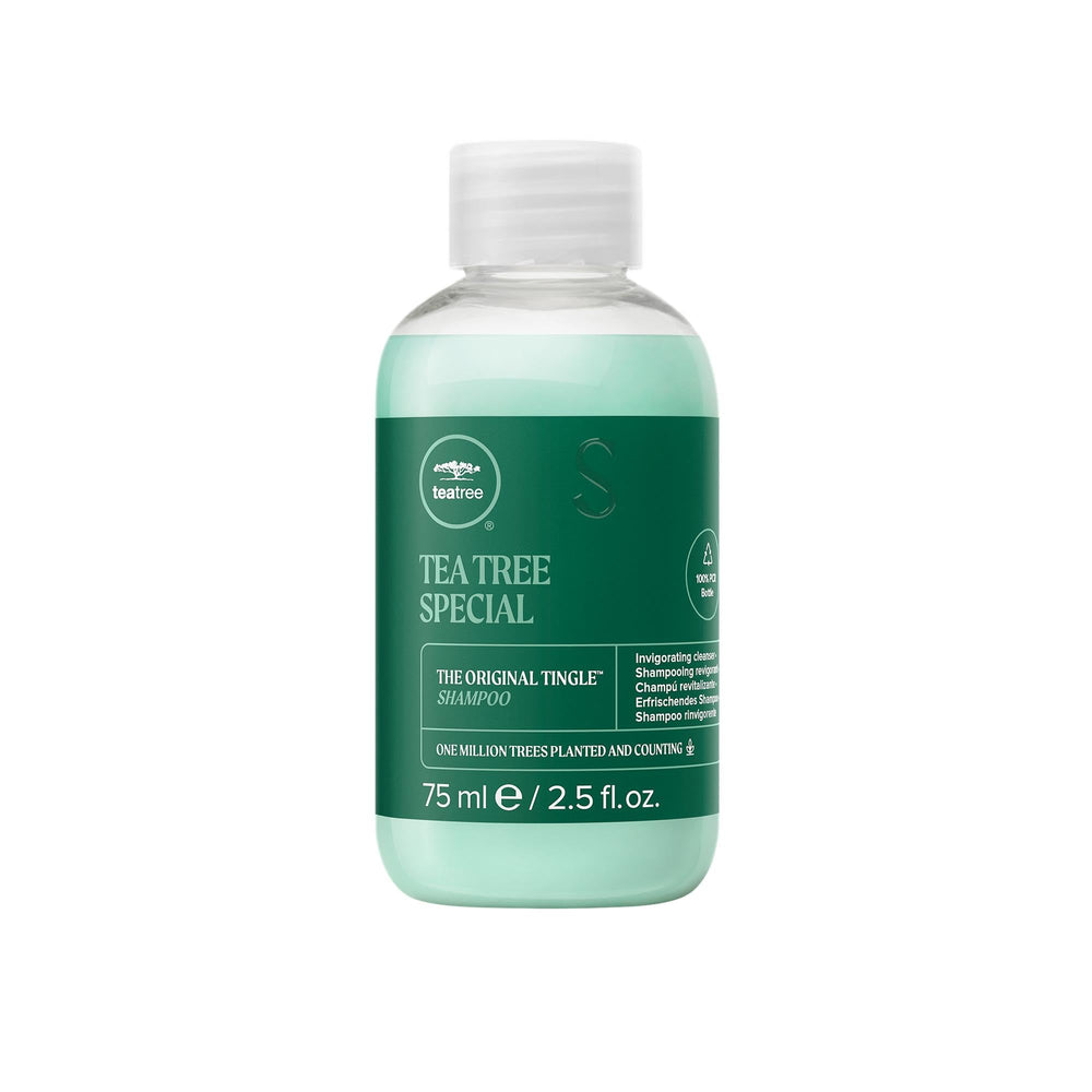 Shampooing Tea Tree Spécial picotement-bouteille : sensation fraîche lors de l’application.