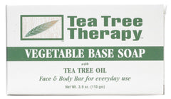 Savon Tea Tree Therapy à base végétale, apporte fraîcheur et propreté.
