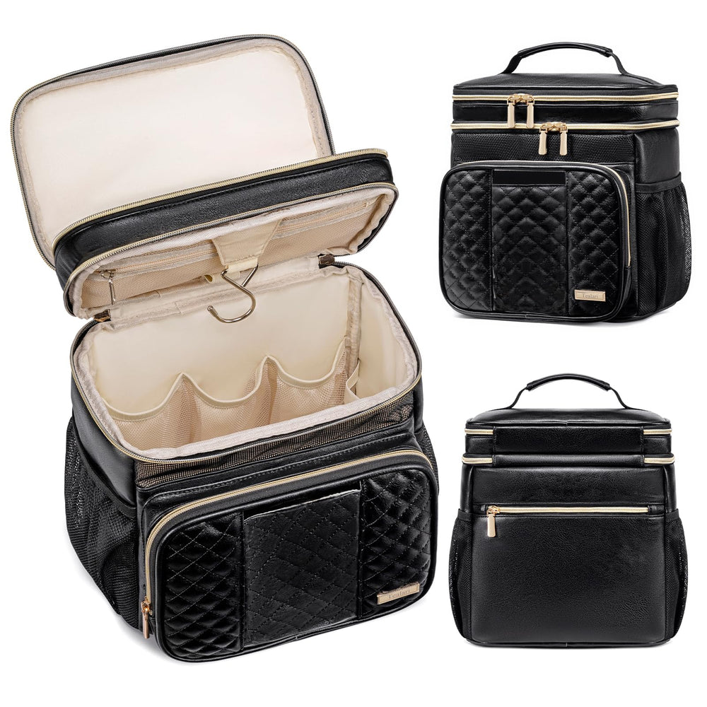Tealari grand sac toilette en cuir premium, aperçu global, idéal pour organiser vos accessoires.