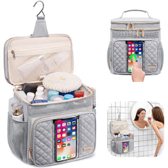 Tealari grande trousse toilette avec 8 poches pour tout ranger facilement.