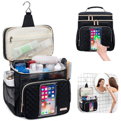 Tealari sac toilette avec 3 zips et 8 poches pour une organisation facile
