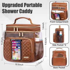 Tealari trousse cuir séparateur supérieur pour petits cosmétiques.