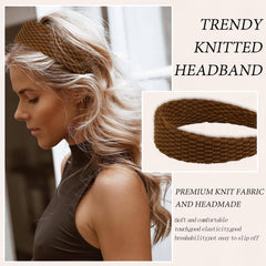 TEBIEKOY bandeau tricot rétro chic pour un look élégant.